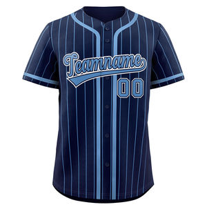 Ensemble uniforme de baseball personnalisé pour filles, en polyester à fines rayures, broderie Canada-Amérique, maillot noir et blanc vierge - Product Image 2