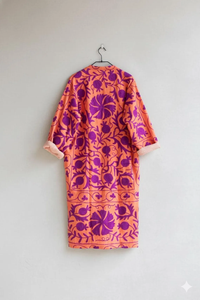 ชุดกิโมโนปักลายซูซานีทำมือสำหรับผู้หญิง คุณภาพพรีเมียม ชุดคลุมปักมือทรงหลวมสบาย - Product Image 2