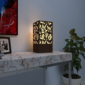 Lámpara de Mesa Moderna con Diseño de Hojas Cortadas con Láser, Luz Nocturna Decorativa de Lujo para Sala de Estar o Dormitorio - Product Image 2
