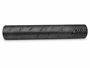Barre ronde en acier Damas sur mesure, faite à la main, de 6 et 12 pouces de long, avec un diamètre d'environ 25,5 mm. - Product Image 1