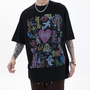 Camisetas Unisex Extra Grandes de Alta Calidad 100% Algodón, Estilo Vintage, Lavado Ácido, Impresión DTG, Transpirables y Ecológicas - Product Image 3