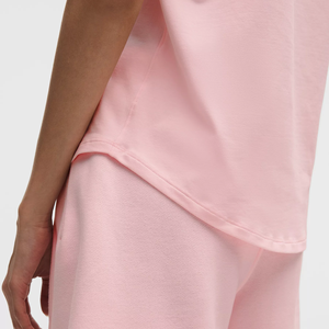 Camiseta Deportiva Casual de Verano para Mujer, 100% Algodón, Cuello en V, para Gimnasio, Fitness, Transpirable, Manga Corta, de Alta Calidad, con Dobladillo Curvo - Product Image 4