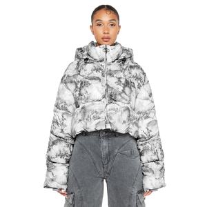 Chaquetas Acolchadas de Invierno para Mujer, Hechas a Medida por un Fabricante Profesional, Chaqueta Corta Tipo Bomber con Estampado Técnico - Product Image 1