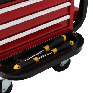 Iron <b>Tool</b> <b>Cart</b> wih Cabinets ,Portable 3 Drawer Utility <b>Tool</b> <b>Cart</b> , <b>Tool</b> Tray with Padded Seat, 350lb Loading GAPGAR025 - Product Image 6