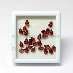 Grenat naturel du Mozambique de haute qualité, taille poire 5x8mm-7x10mm, pierres précieuses facettées en vrac, pierres rouges taillées en gros pour la fabrication de bijoux - Product Image 5