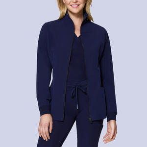 New Fashion Women Scrub Zipper Winter Jacket Hospital Uniform Medical Scrubs Nurse Jacket Women Soft Fleece Outwear Coat - Product Image 4