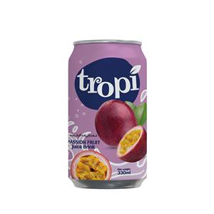 Boisson Tropi Juice 330ml en canette aluminium courte, 100% purée de fruits, faible en gras, stérilisée, fraîchement pressée, mélange de goyave et de mangue - Product Image 6