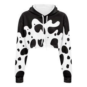 Factory Price Ladies Long Sleeve Pullover Cotton Sublimation Hoodies Wholesale Oem Custom Crop <b>Top</b> Women's Hoodies For Autumn - Product Image 1