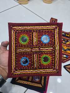 Kushang Textile Hand Embroidery Beads <b>Sew</b>-<b>On</b> Style Triangle/Flower Canvas Fabric <b>Patches</b> for Gifts & Cloth Wholesale Available - Product Image 2
