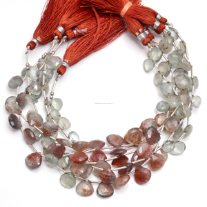 Cuentas de Piedra Solar de Oregón Naturales Hechas a Mano, Certificadas por Terceros, Facetadas en Forma de Corazón, Hilo de 8 Pulgadas, Cuentas Sueltas para Joyería - Product Image 3