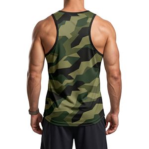 Camiseta Deportiva de Entrenamiento con Camuflaje Boscoso, Chaleco Deportivo de Secado Rápido, Transpirable, de Poliéster, Ropa Deportiva de Alto Rendimiento - Product Image 2