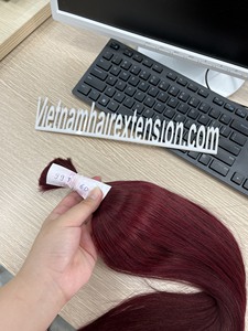 Extensions de cheveux vierges Remy 100% humains, double épaisseur, toutes couleurs, lisses, en vrac, origine Vietnam, qualité russe - Product Image 3