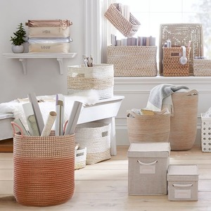 Top Rated Seagrass Round Rustic Eco Friendly Home <b>Storage</b> Organizer Handmade Vietnam Supplier Vietrustic Laundry <b>Storage</b> - Product Image 5
