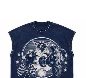 เสื้อกล้ามโอเวอร์ไซส์ประดับเพชรเทียม ผ้าเจอร์ซีย์คอตตอน 100% เนื้อผ้านุ่ม สไตล์วินเทจ พิมพ์ลายกราฟิก เสื้อยืดแขนกุดสำหรับทุกเพศ - Product Image 3