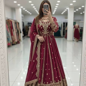 Kurta/Kurti Ramdev Trading Heavy Fox Georgette de Secado Rápido, Estilo Moderno para Mujer, para Bodas/Fiestas/Ocasiones de Diwali - Product Image 1