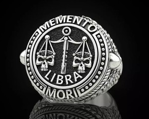 Bague Bindi Jewels en argent sterling 925 oxydé noir, motif Taureau du zodiaque, style gothique, sertie de moissanite, signet chrétien - Product Image 1