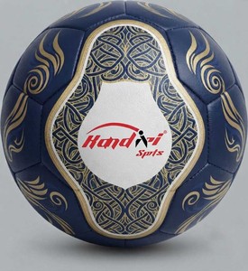 Kandari Sports Soccer <b>Ball</b> Black Blue Gold Pattern Durable Training Outdoor Match <b>Ball</b> - Product Image 2