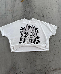 เสื้อยืดโอเวอร์ไซส์ทรงเรกูลาร์ 100% ผ้าฝ้าย ระบายอากาศได้ดี เป็นมิตรกับสิ่งแวดล้อม แห้งเร็ว ทรงไหล่ตก สไตล์สตรีทแวร์ รับสกรีนโลโก้ แขนสั้น - Product Image 1