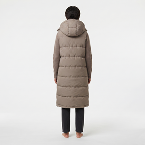 Women's <b>Longline</b> Quilted Puffer Vest Hooded Sleeveless Winter <b>Coat</b> Warm Casual Streetwear Full Zip Outerwear - Product Image 2
