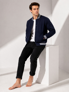 Premium athletic inspired varsity <b>jacket</b> built for modern streetwear with soft comfort and reliable seasonal layering OEM - Product Image 5