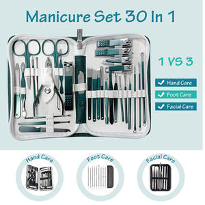 Instrumentos de Cuidado de Belleza, Juego de Herramientas de Manicura/Pedicura de Primera Calidad, Kit de Manicura/Pedicura Todo en Uno de Acero Inoxidable - Product Image 3