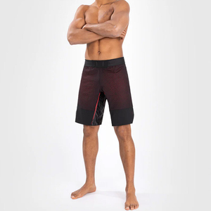 Men's Sporty Panelled Bermuda <b>Shorts</b> Mid Waist Elastic Quick Dry Spandex <b>Polyester</b> Geometric Print - Product Image 1