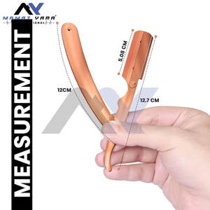 Custom Color Barber Straight Edge Razor Rose Gold Manual Metal Adjustable Shaving Double Edge Blade Razors - Product Image 6