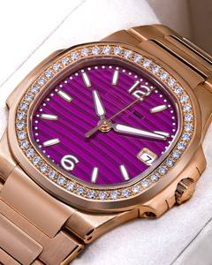 Montre-bracelet automatique ultra-fine de luxe haut de gamme, style hip-hop, avec bracelet de 16 mm et cadran diamanté, idéale pour les événements sociaux - Product Image 3