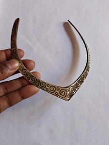 Handmade Tribal Spiral Torque Necklace Antique Gold Celtic Boho Statement Collar Jewelry Wholesale - Product Image 2