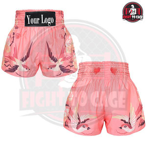 Pantalones Cortos de Muay Thai para Adultos Unisex, Ligeros, Transpirables, Elásticos, Estampados en Color Sólido, 100% Poliéster, Último Estilo - Product Image 5
