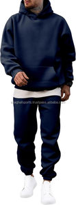 Nouvel Arrivage – Ensemble deux pièces décontracté pour homme : Sweat-shirt léger 100 % coton respirant à col roulé et manches courtes, couleur unie, texture gaufrée - Product Image 2