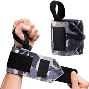 Bandes de maintien robustes pour poignets, sangles de soutien pour haltérophilie, powerlifting, gym, fitness, musculation, entraînement, avec boucles élastiques pour pouces – Excellentes protections - Product Image 1