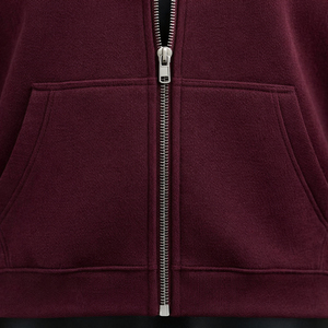 Nouveau Sweat à Capuche Zippé pour Homme Couleur Bordeaux avec Poche Avant, Veste Polaire Décontractée Coupe Classique pour l'Automne – Prix de Gros - Product Image 6