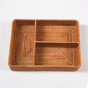 Accesorios para el Hogar y la Cocina Más Vendidos, Decoración, Compartimentos de Almacenamiento para Cubiertos, Bandejas, Bandeja Divisora de Ratán para Utensilios - Product Image 6