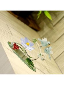 Cúpula de Vidrio Soplado a Mano con Diseño de Aves Voladoras - Pequeño Mundo de Vidrio, Decoración para el Hogar para el Año Nuevo Chino, Navidad, Abril - Product Image 4