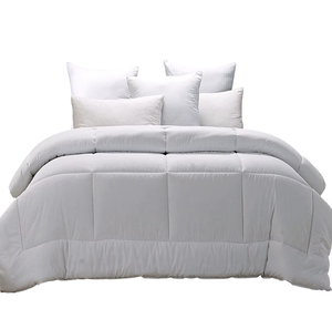 Juego de Edredón Moderno a Cuadros Azul Oscuro con Fundas de Almohada, Ropa de Cama Sencilla para el Hogar - Product Image 2
