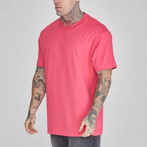 Custom Neon Pink T Shirt Streetwear Logo Cotton Tee Wholesale Bright Pink Tee Custom Printed Fashion Shirt Private Label Pink T - Product Image 2