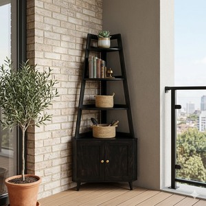 <b>Square</b> Corner Tiered Bookcase American Pine Plywood Durable Casual Modern Design for Home Living Room Bedroom Children's Rooms - Product Image 6