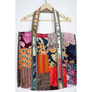 Handmade Cotton Quilted Tote <b>Bag</b> for Women Custom Patterned <b>Patchwork</b> Printed Great for Daily Use & Travel Gift Idea - Product Image 2