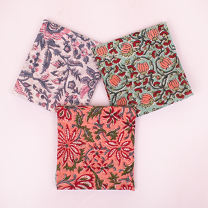 Handmade Block Printed Cotton Multicolor Eco Friendly Neck Scarf Floral Fashion <b>Bandana</b> Unisex Outdoor Bohemian Style Face Cover - Product Image 1