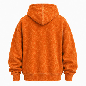 เสื้อฮู้ดดี้สีเทาขนาดใหญ่พิมพ์โลโก้ตามสั่ง สไตล์วินเทจ สตรีทแวร์ลำลอง คอลเลคชั่นเสื้อผ้าสตรีทแวร์ - Product Image 4