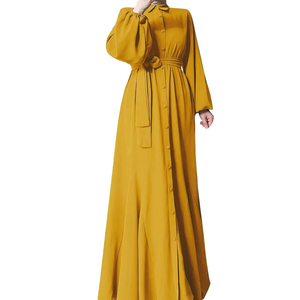Abaya pour femmes musulmanes, style décontracté tendance, respirant, léger, séchage rapide, manches longues, motif uni, haute qualité, dernière collection - Product Image 2