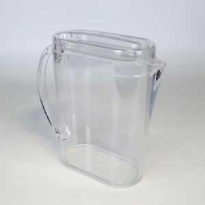 Pichet à thé glacé en plastique acrylique transparent oblate écologique moderne - Product Image 4