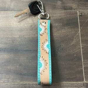 Porte-clés en cuir de vache véritable, design occidental à la mode, fait à la main, bracelet porte-clés, sangles pratiques pour portefeuille, sac à main, pochette, téléphone portable - Product Image 4