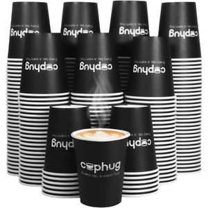 Bicchieri di Carta Neri Monouso da 8 oz (237 ml) - Confezione da 300 Pezzi - Bicchieri da 8 Once per Bevande Calde - Ideali per Feste e Uffici - Product Image 1