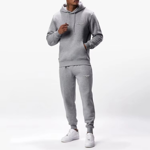 Ensemble de survêtement de sport personnalisé pour homme, avec pantalon de jogging à cordon de serrage et capuche, 2 pièces - Product Image 1