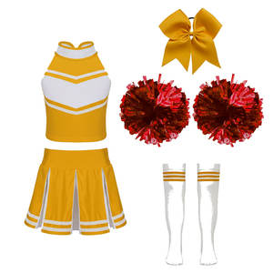 Uniforme de Animadoras Escolares, Conjunto de Dos Piezas de Poliéster, Traje de Baile para Actuaciones en Equipo 2026 - Product Image 1