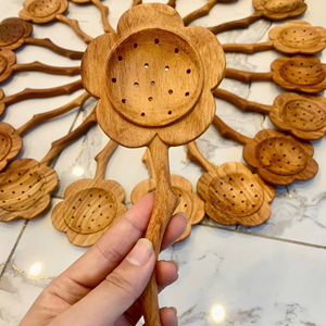 Cuchara Ranurada Industrial para Girasol, Fabricada en Vietnam con Material de Bambú para Cocinar y Colar, con Logotipo Personalizado - Product Image 1