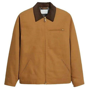 Veste en sergé de coton à manches longues avec logo brodé pour homme, équipement personnalisé de haute qualité conçu pour une utilisation quotidienne intensive - Product Image 1