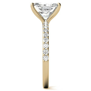 แหวนทองคำขาว 18k สวยงาม ได้รับการรับรองจาก IGI เพชรทรง Radiant Cut ขนาด 1.8 มม. เพชรเลี้ยงในห้องปฏิบัติการ แหวนหมั้นแบบหนามเตย - Product Image 2